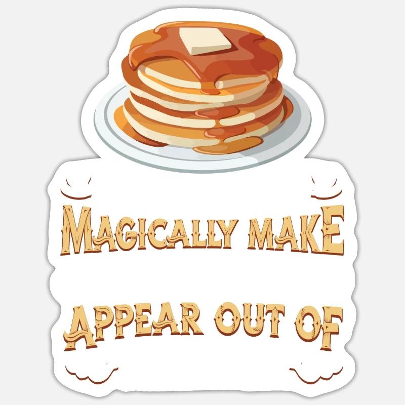 Pancakes Eierkuchen - Sticker Größe S (10 x 10 cm) - Mattweiß