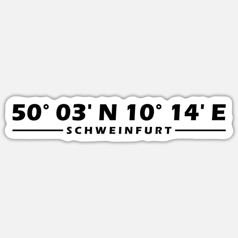 Schweinfurt coordinates Sticker size S (10 x 10 cm)