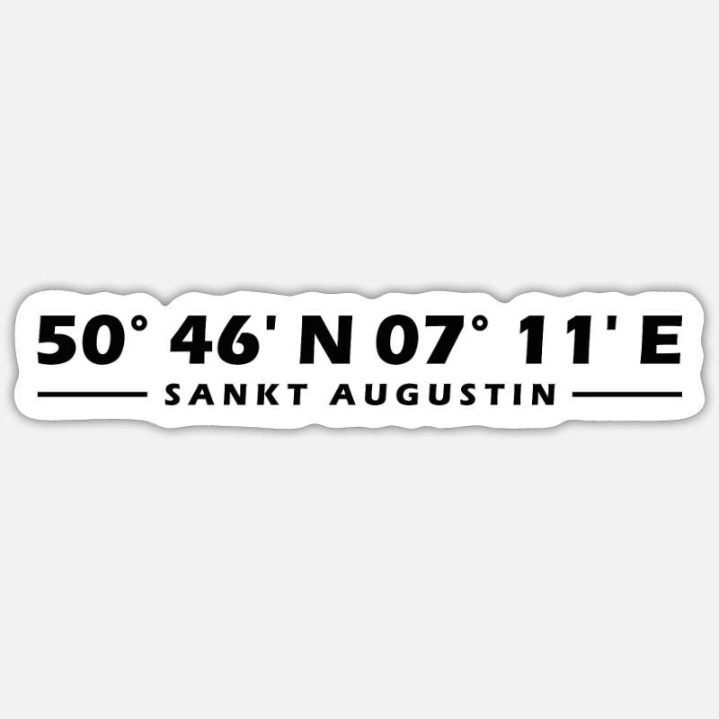 Sankt Augustin coordinates Sticker size S (10 x 10 cm)