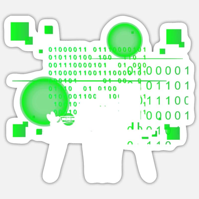 Programmierer Coder Software Entwickler Sticker Größe S (10 x 10 cm)