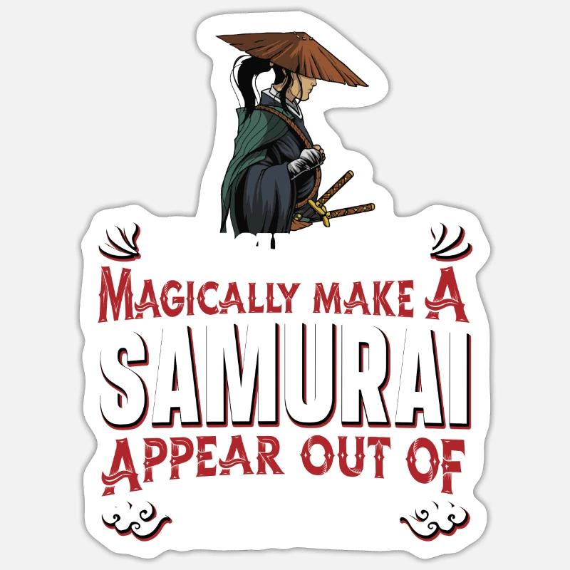 Samurai - Sticker size S (10 x 10 cm) - white matte