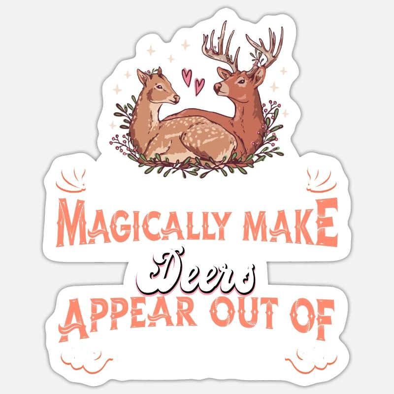 Hirsch - Sticker Größe S (10 x 10 cm) - Mattweiß