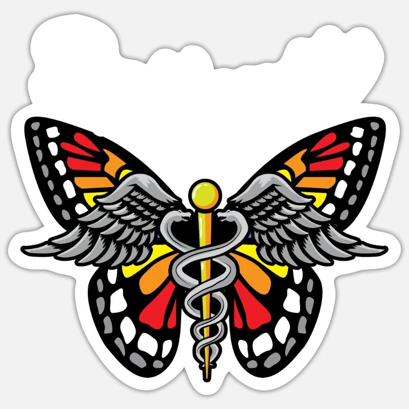 Poison épileptique épiloptologue - Sticker taille S (10 x 10 cm) - blanc mat