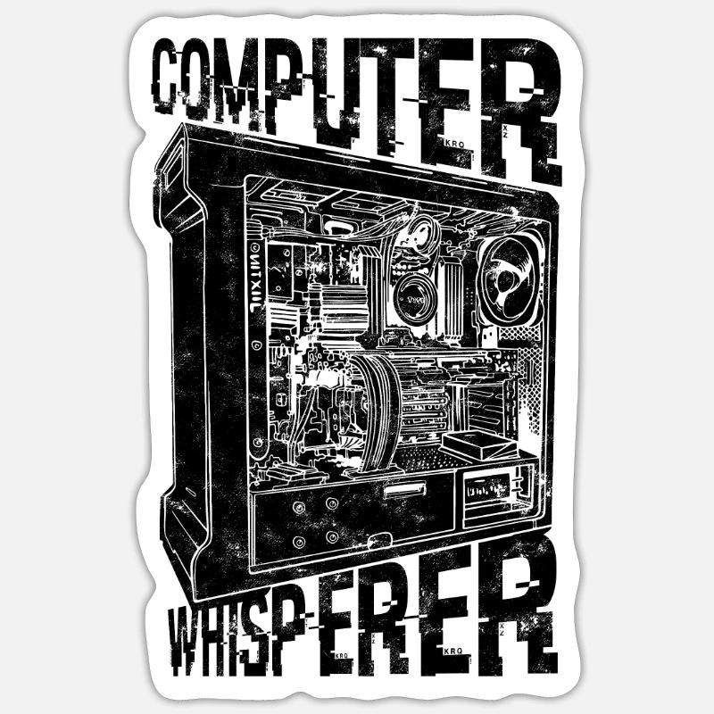 Computer Whisperer - Internet Security - Sticker size S (10 x 10 cm) - white matte