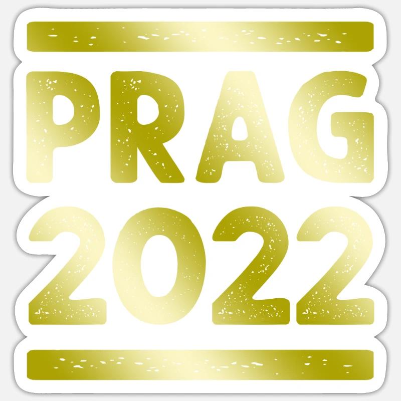 Équipage de prague - Sticker taille S (10 x 10 cm) - blanc mat