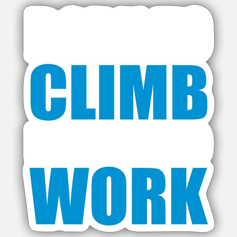 grimper - Sticker taille S (10 x 10 cm) - blanc mat