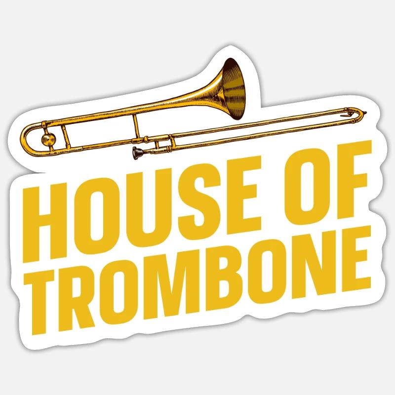 Trombone Sticker size S (10 x 10 cm)