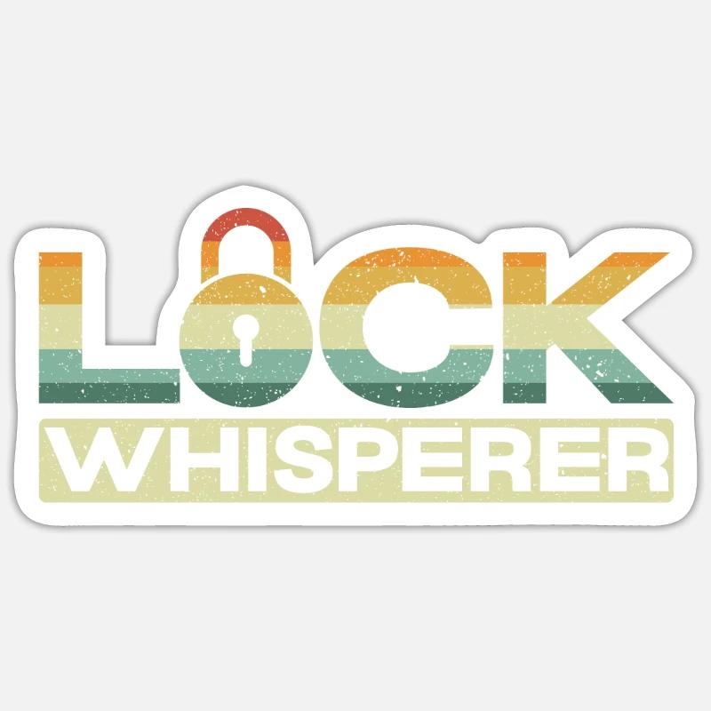 Lock Whisperer Locksmithing Lock Picking Locksmith Sticker size S (10 x 10 cm)