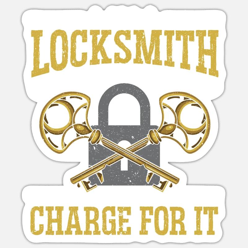 I Am A Locksmith Locksmithing Lock Picking Keyhole Sticker size S (10 x 10 cm)