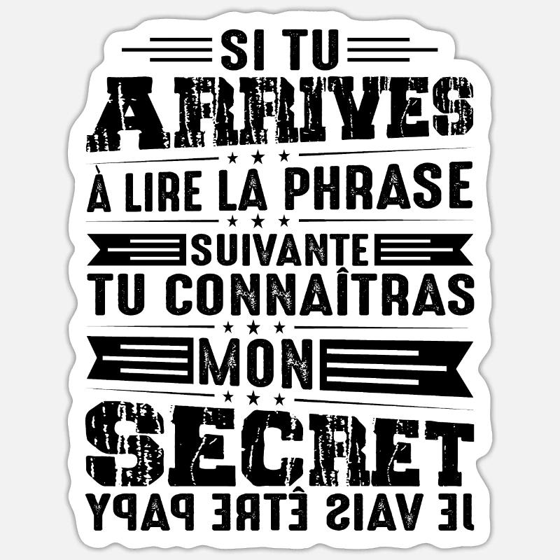 Je Vais Être Papy Annonce Grossesse Papi Grossesse - Sticker taille S (10 x 10 cm) - blanc mat