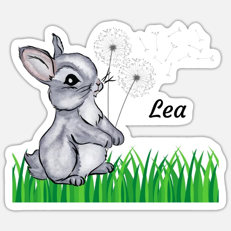 Rabbit Name Gift Lea Sticker size S (10 x 10 cm)