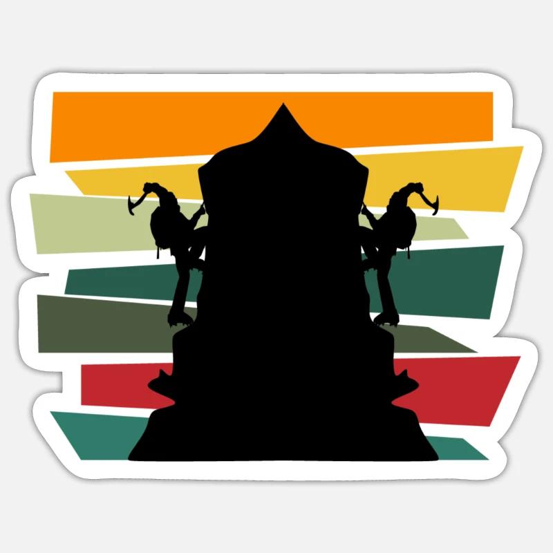 Eiskletterer Eisklettern Sportler Eis Klettern Sticker Größe S (10 x 10 cm)