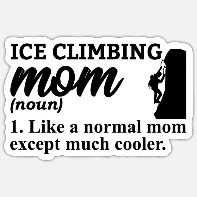 Eiskletterer Eisklettern Sportler Eis Klettern Sticker Größe S (10 x 10 cm)
