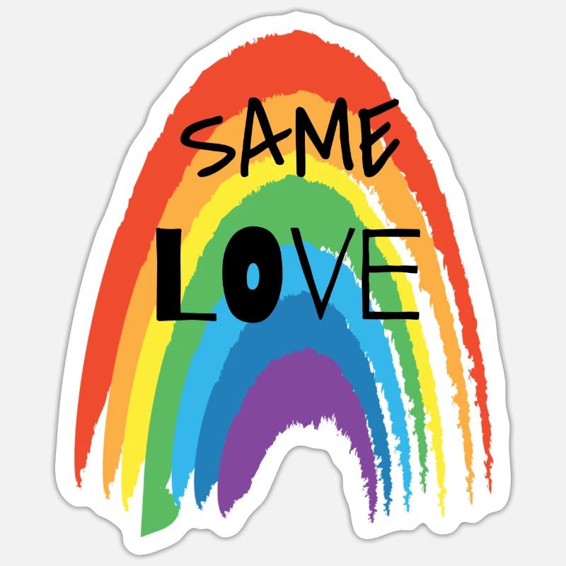 MÊME AMOUR - Sticker taille S (10 x 10 cm) - blanc mat
