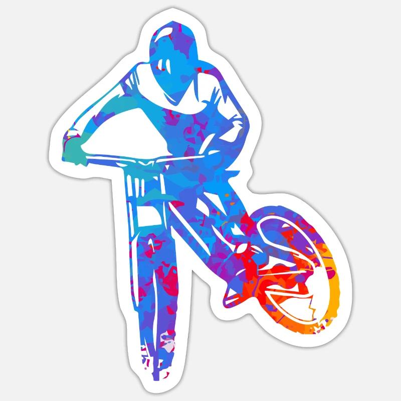 Downhill Colour - Sticker size S (10 x 10 cm) - white matte