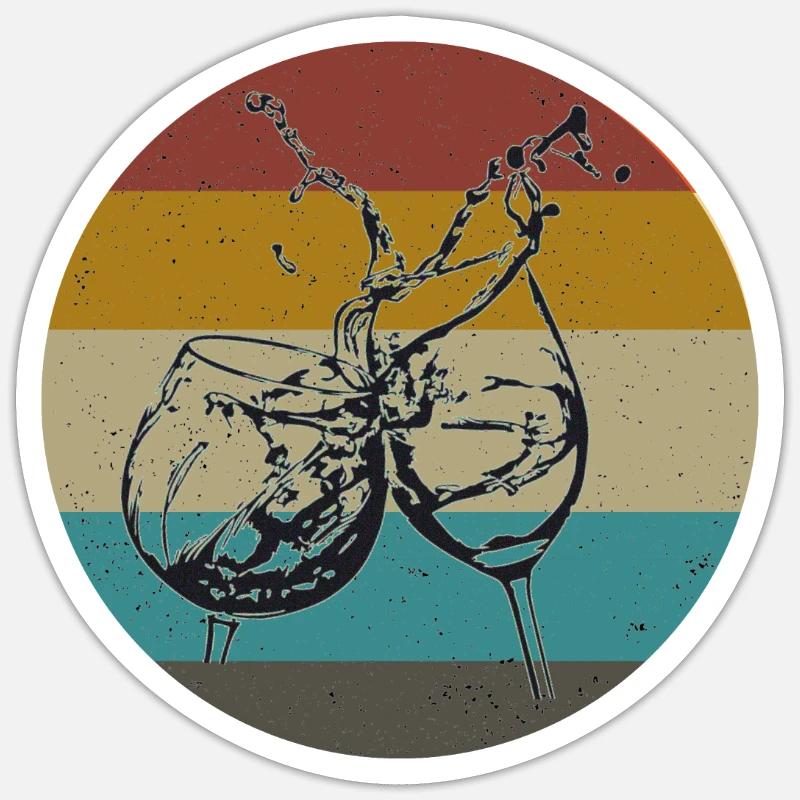 Weingläser Sticker Größe S (10 x 10 cm)