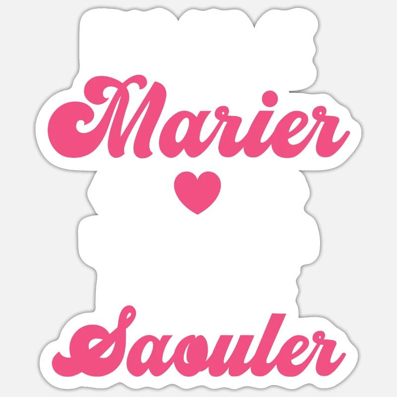 Elle va se marier - Sticker taille S (10 x 10 cm) - blanc mat