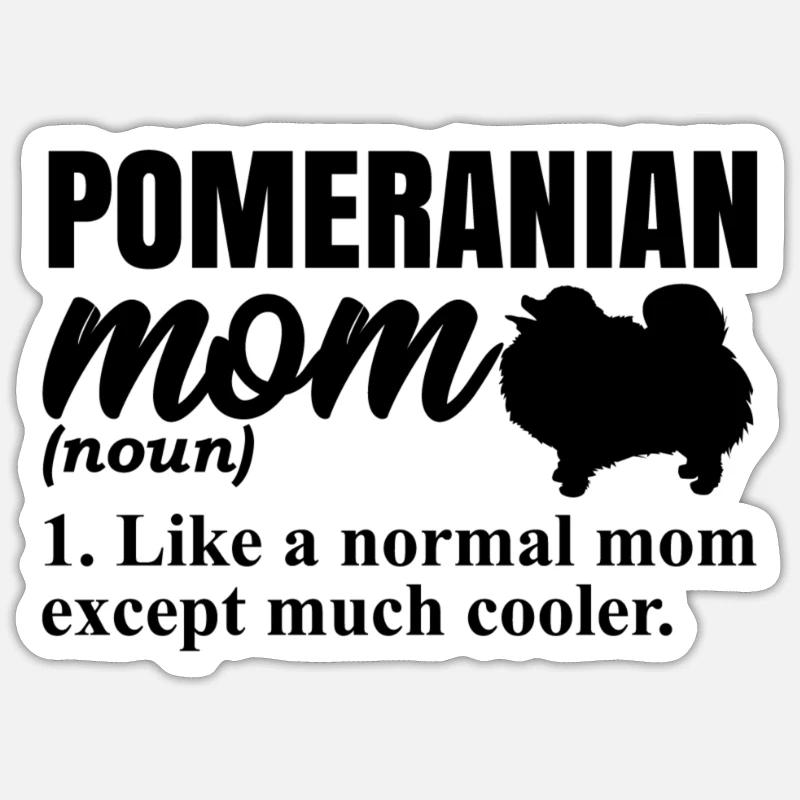 Spitz Pomeranian Zwergspitz Hund - Sticker Größe S (10 x 10 cm) - Mattweiß