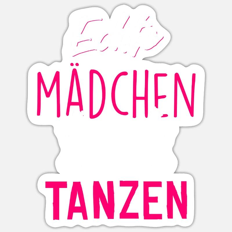 Echte Mädchen tanzen Sticker Größe S (10 x 10 cm)