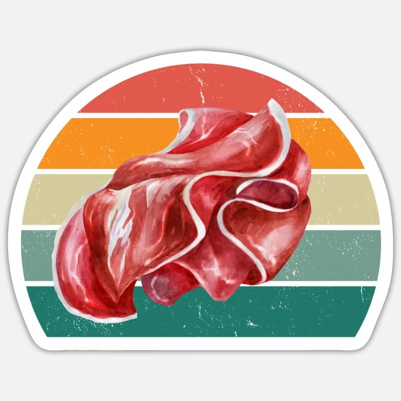 Metzger Fleischer Wurst rind Fleischerei Fleisch Sticker Größe S (10 x 10 cm)