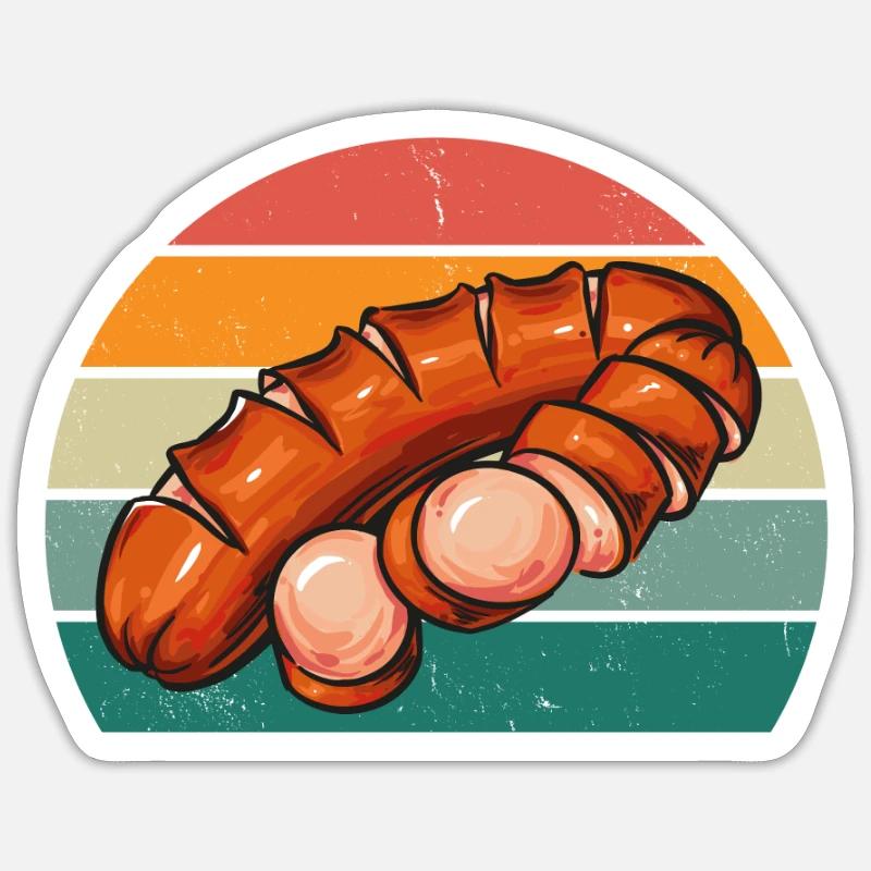 Metzger Fleischer Wurst rind Fleischerei Fleisch Sticker Größe S (10 x 10 cm)