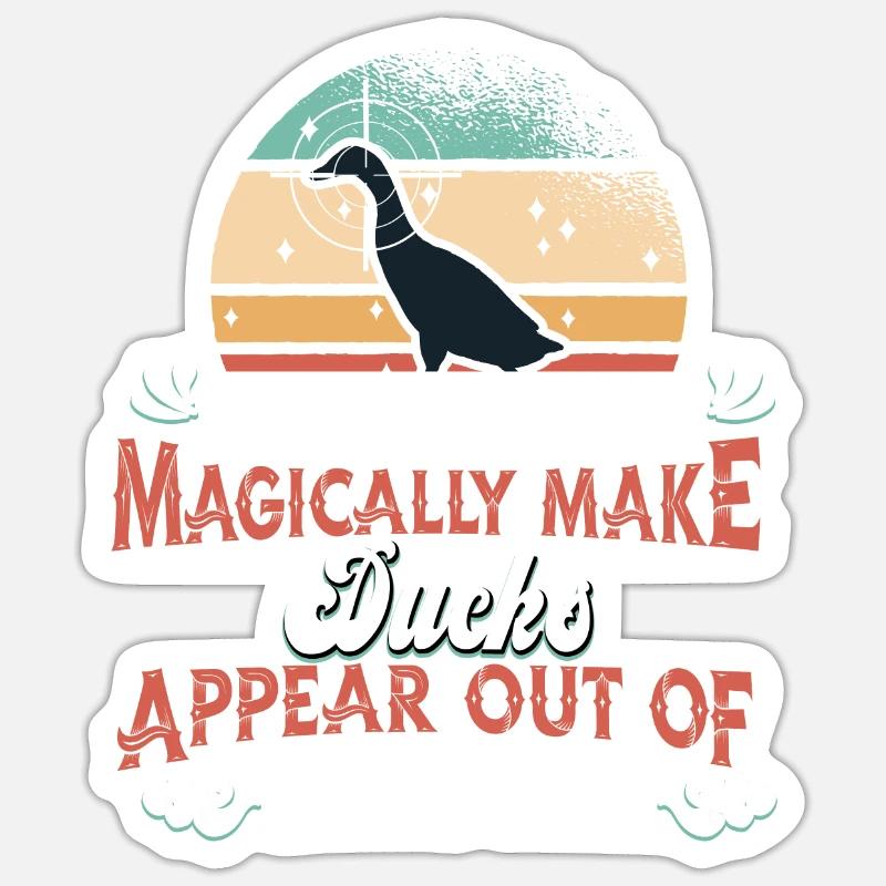 Duck shooting - Sticker size S (10 x 10 cm) - white matte
