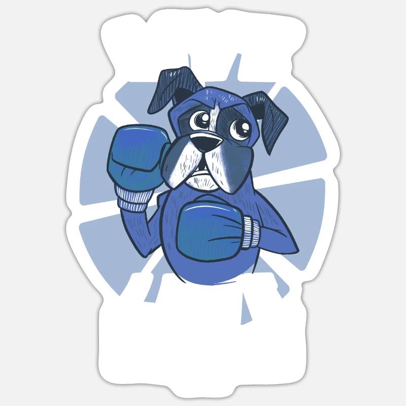 Boxe d’amour en direct - Sticker taille S (10 x 10 cm) - blanc mat