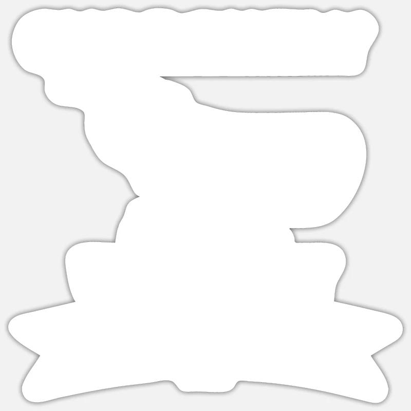 Blasmusik Trompete Blechbläser - Sticker Größe S (10 x 10 cm) - Mattweiß