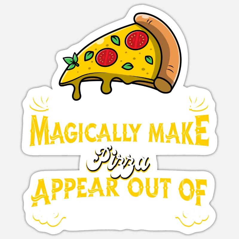 Pizza - Sticker size S (10 x 10 cm) - white matte