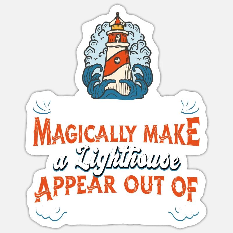 Lighthouse - Sticker size S (10 x 10 cm) - white matte