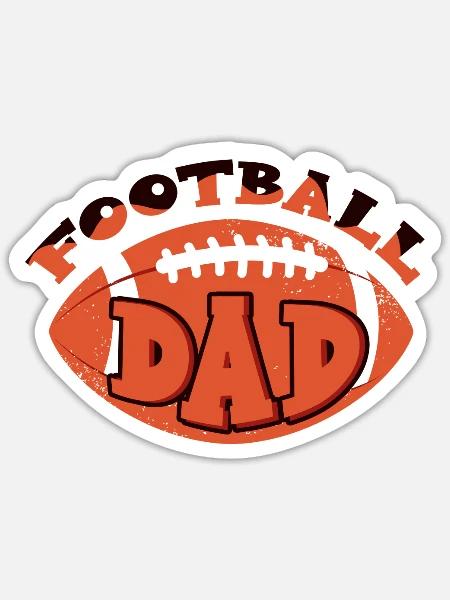 Football Dad Sport - Sticker Größe S (10 x 10 cm) - Mattweiß