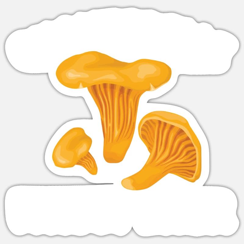 Pfifferling Flüsterer - Sticker Größe S (10 x 10 cm) - Mattweiß