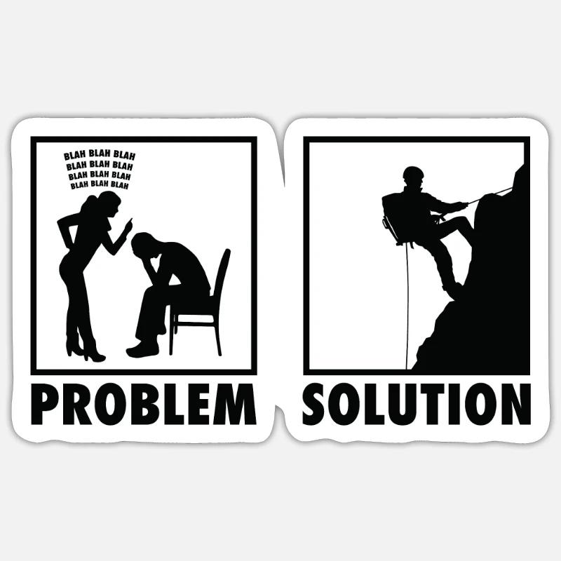 Mountain Climbing Mountain Climber Statement - Sticker Größe S (10 x 10 cm) - Mattweiß