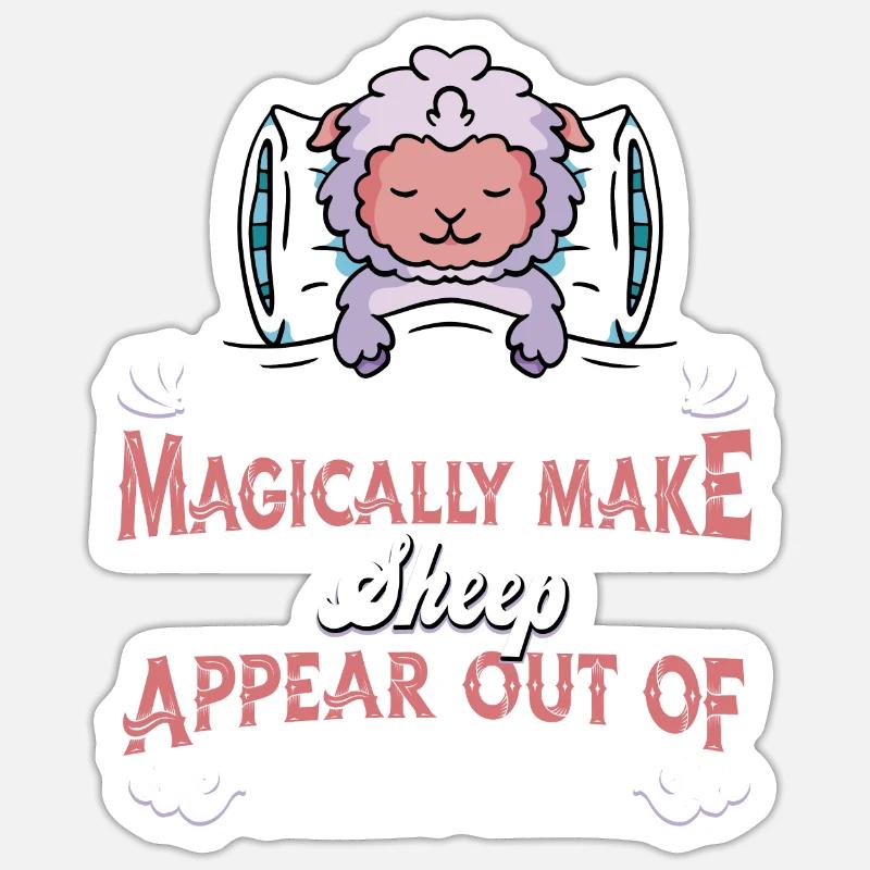 Schaf Schäfer - Sticker Größe S (10 x 10 cm) - Mattweiß