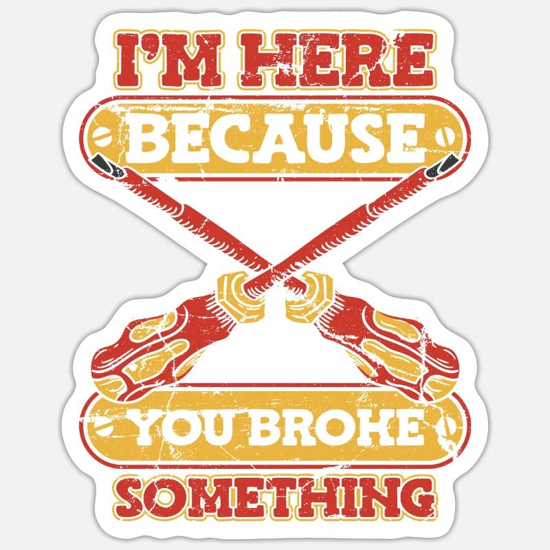 Elektriker Elektroniker Handwerker Beruf Spruch - Sticker Größe S (10 x 10 cm) - Mattweiß