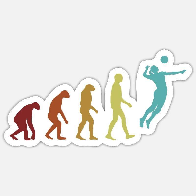 Volleyball Evolution Player Coach Team Trainer Sticker size S (10 x 10 cm)