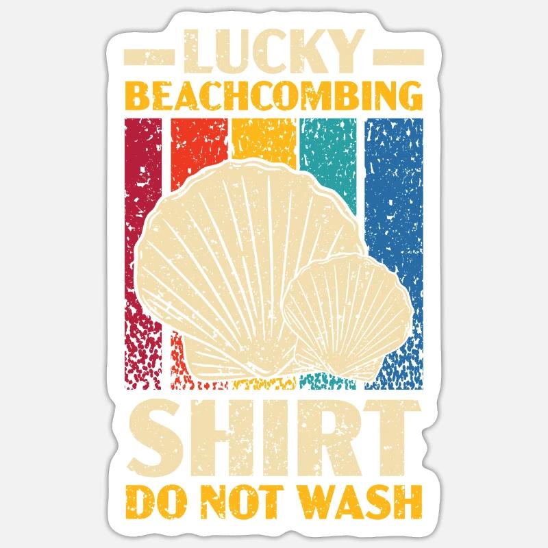 Beachcomber Beach Glas Lucky Beachcombing Sticker Größe S (10 x 10 cm)