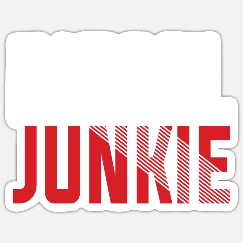 Diesel Junkie - Sticker Größe S (10 x 10 cm) - Mattweiß