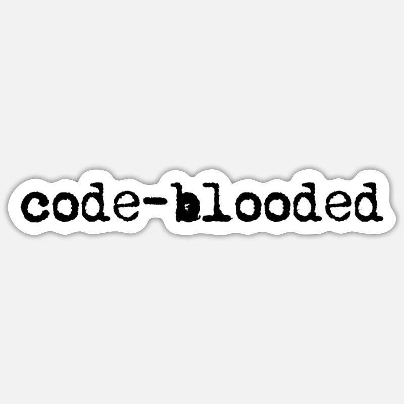 Lustige Code-Blut-Programmier-Codierung - Data Web - Sticker Größe S (10 x 10 cm) - Mattweiß