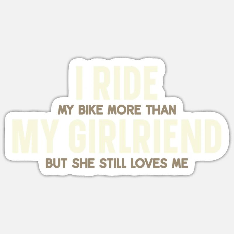 Je roule Mon Vélo Plus de Cyclistes Cyclistes Sticker taille S (10 x 10 cm)