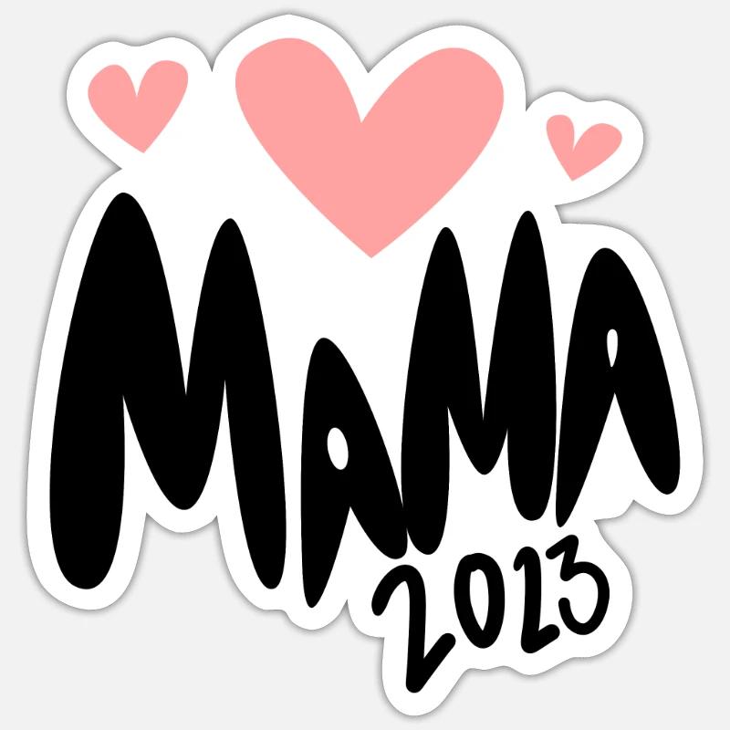 Mama 2023 loading - Werdende Mutter 2023 Sticker Größe S (10 x 10 cm)