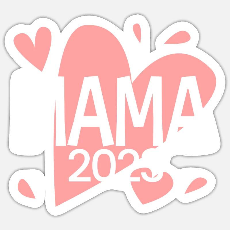 Mama 2023 loading - Werdende Mutter 2023 Sticker Größe S (10 x 10 cm)