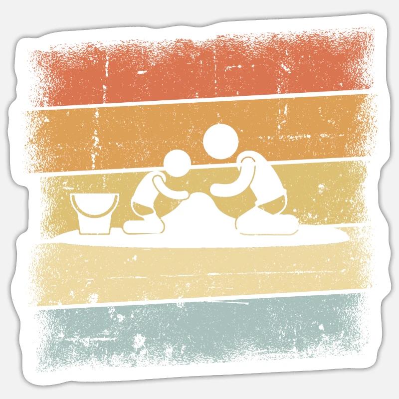 Château de sable Sticker taille S (10 x 10 cm)