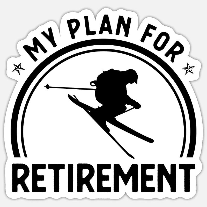 Mon plan de retraite - - Sticker taille S (10 x 10 cm) - blanc mat