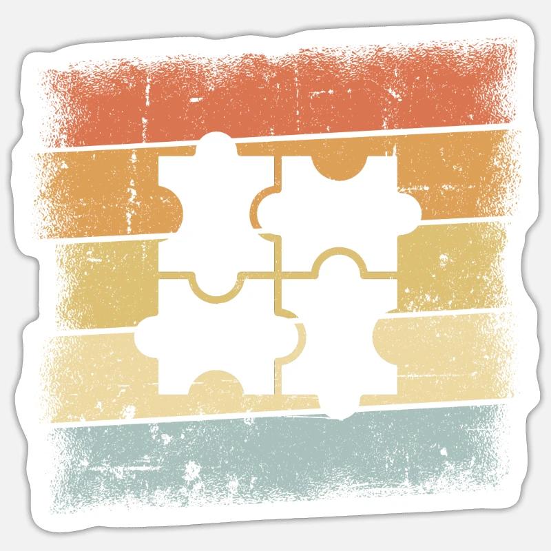 Puzzle - Sticker taille S (10 x 10 cm) - blanc mat