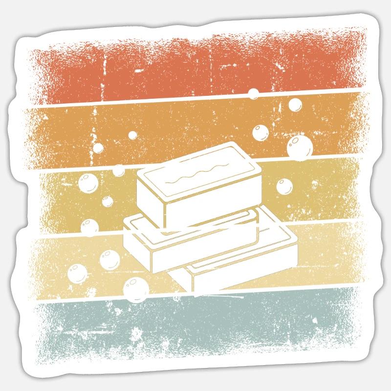 Fabrication de savon - Sticker taille S (10 x 10 cm) - blanc mat