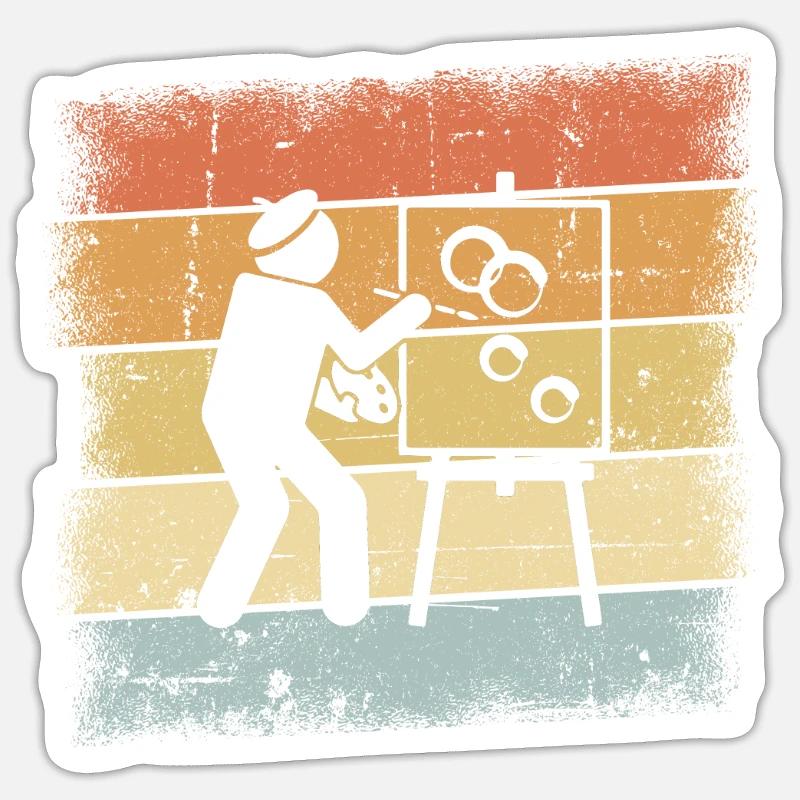 Cadeau d’artiste - Sticker taille S (10 x 10 cm) - blanc mat