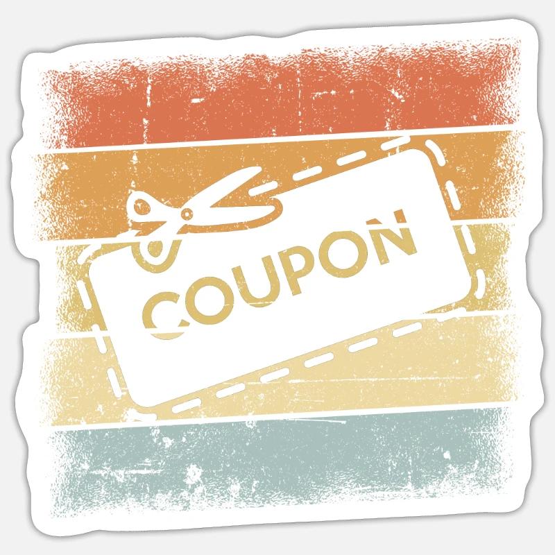 Couponing - Sticker taille S (10 x 10 cm) - blanc mat