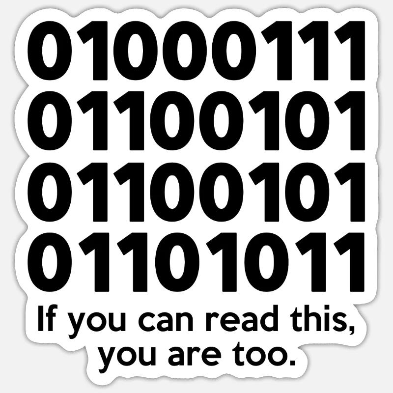 If You Can Read This Coder Programmer Comupter Dev - Sticker Größe S (10 x 10 cm) - Mattweiß