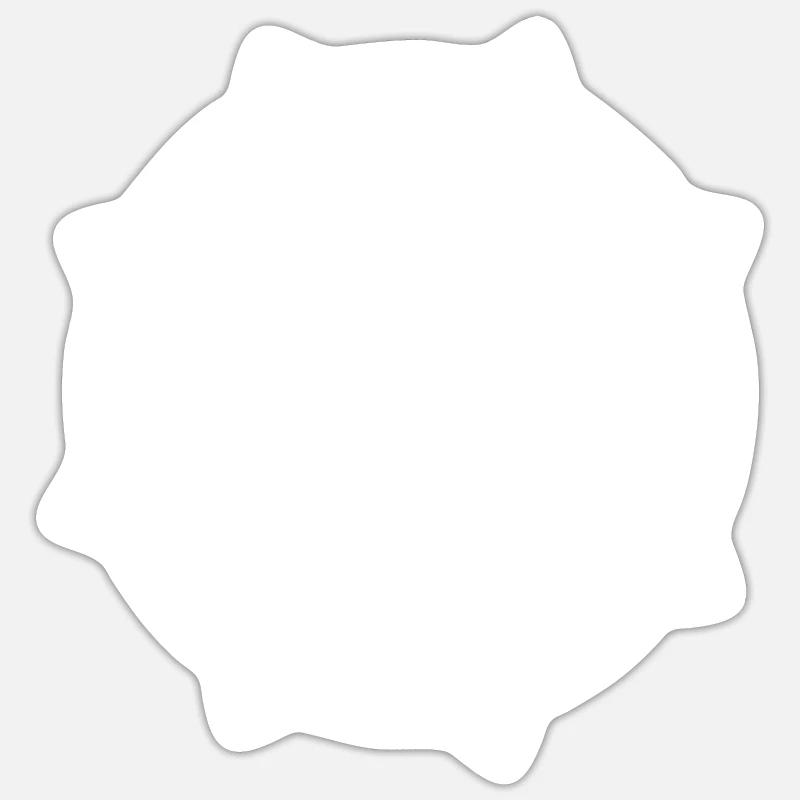 Cool Star Circle Blanc Sticker taille S (10 x 10 cm)